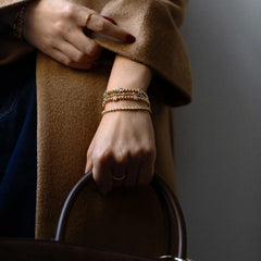 Gold/Pavé Repeating Initial Pisa Bracelet - Y