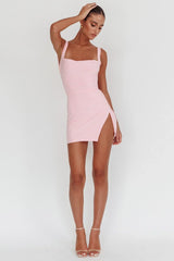 Won'T Bite Backless Mini Dress Pink