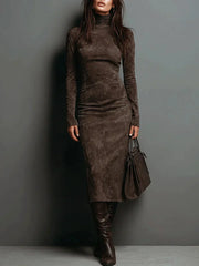 Emma - Elegant Long-Sleeve Midi Dress