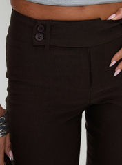 Kinkirk Flared Pants Chocolate Tall